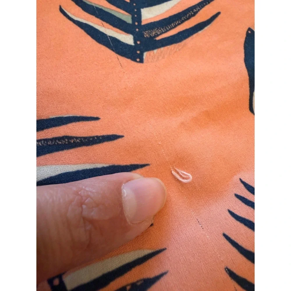 Patagonia Mens Board Shorts 33 Orange Blue‎ Palm Leaf Print Swim Trunks